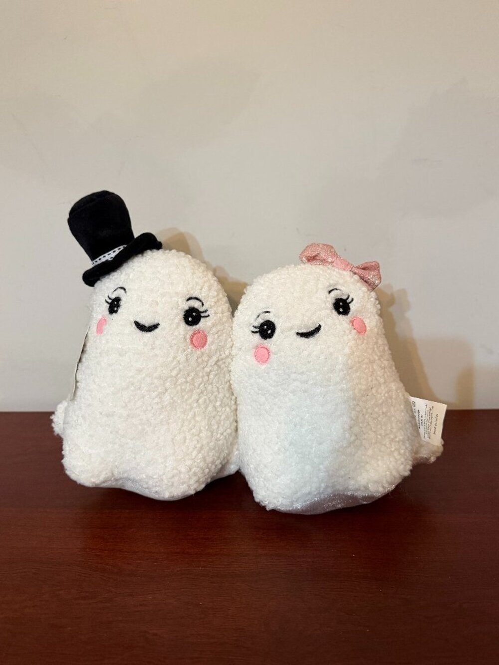 Goblin & Ghoul Plush Ghost Couple Wedding Halloween Decoration 9.5' Weighted New